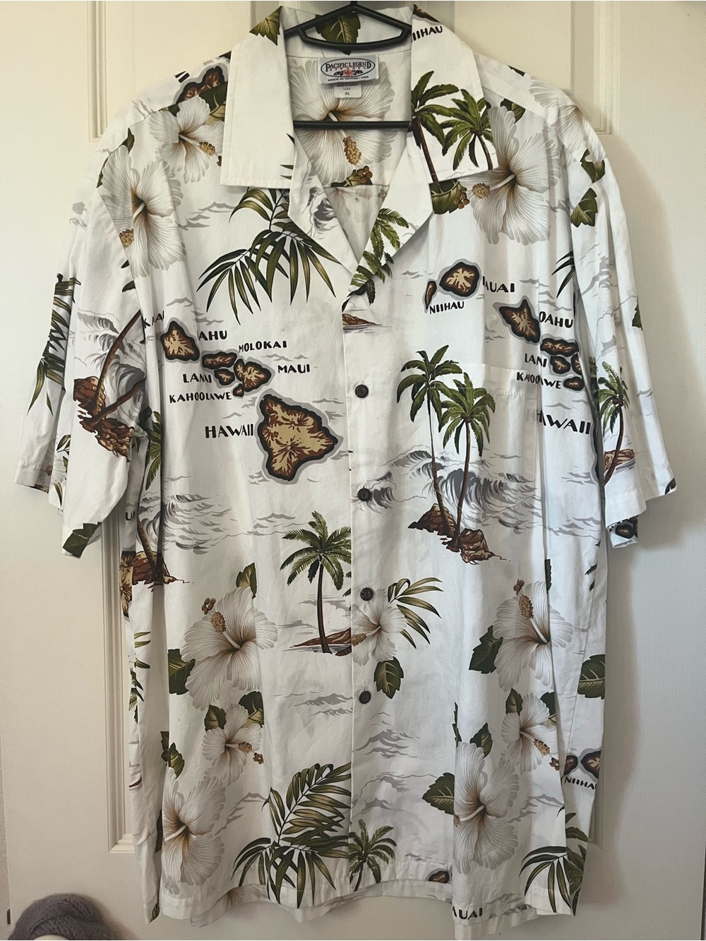 pacific legend apparel men’s hawaiian casual short sleeve shirt 100% cotton
